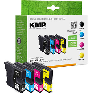 4 KMP B65V schwarz, cyan, magenta, gelb Tintenpatronen ersetzen brother LC985VALBP