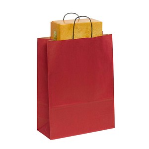 50 VP Tragetaschen Toptwist rot 32,0 x 42,0 cm