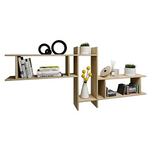 VCM my home Wandregal Sirola Maxi sonoma-eiche 188,0 x 20,0 x 80,0 cm