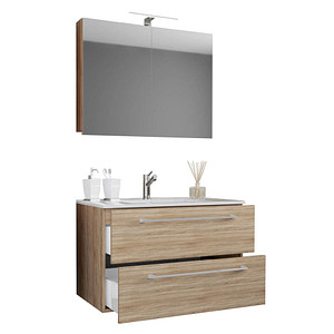 VCM my bath Badmöbel-Set Badinos 3-tlg. sonoma-eiche 80,0 x 46,0 x 50,0 cm