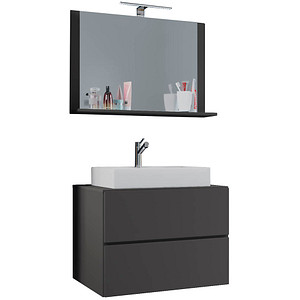 VCM my bath Badmöbel-Set Lendas M 3-tlg. anthrazit 61,0 x 46,0 x 134,0 cm