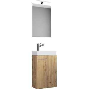 VCM my bath Badmöbel-Set Slito 3-tlg. honig-eiche 41,0 x 22,0 x 130,0 cm