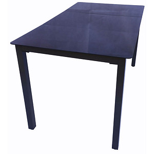 VCM Gartentisch schwarz rechteckig 140,0 x 80,0 x 73,0 cm