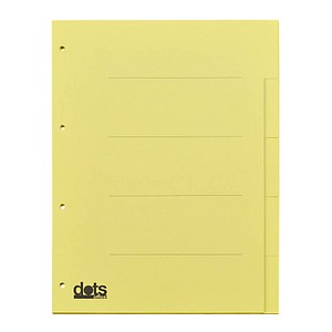 dots Ordnerregister Vollformat blanko gelb 5-teilig, 5 Satz