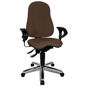 Topstar Bürostuhl Sitness® 10, SI59U G08 braun, chrom Stoff