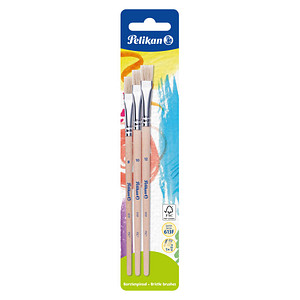 Pelikan Borstenpinsel-Set 613 F, 3- teilig, sortiert (56700375)