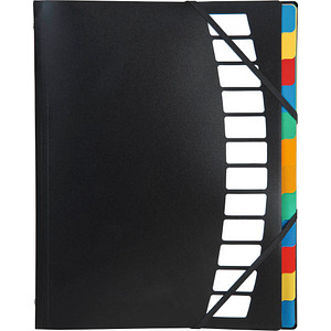 BRUNNEN Ordnungsmappe 12 Fächer schwarz