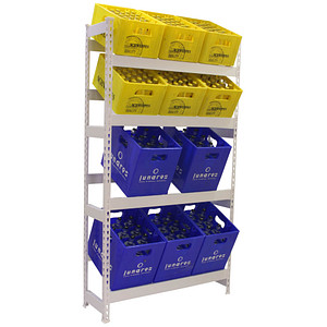 Simonrack Getränkekistenregal SIMONBOTTLE 4 8425437087882 weiß 100,0 x 30,0 x 200,0 cm