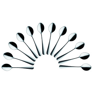 12 solex® Kaffeelöffel Baguette silber