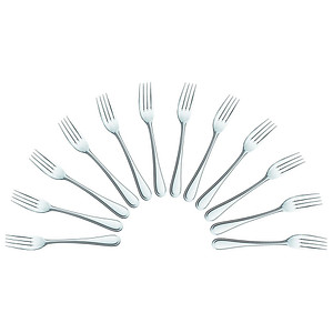12 solex® Gabeln Selina silber