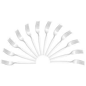 12 solex® Kuchengabeln Skai silber
