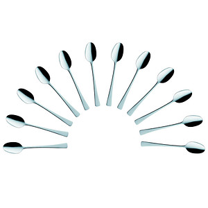 12 solex® Dessertlöffel Karina silber