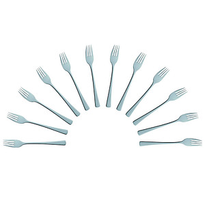 12 solex® Dessertgabeln Karina silber