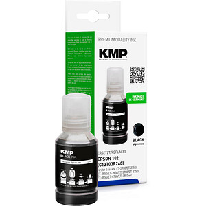 KMP  schwarz Tintenflasche kompatibel zu EPSON 102/T03R14