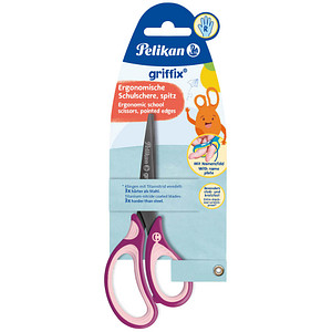 Schulschere griffix SC1BRS SweetBerry Spitz, für Rechtsshänder