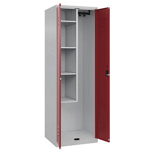 CP Putzmittelschrank Classic Plus 080100-00-S10001 rubinrot, lichtgrau 60,0 x 50,0 x 185,0 cm, aufgebaut