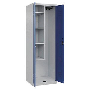 CP Putzmittelschrank Classic Plus 080100-00-S10003 enzianblau, lichtgrau 60,0 x 50,0 x 185,0 cm, aufgebaut