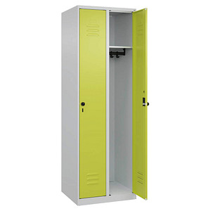 CP Spind Classic Plus clowngrün, lichtgrau 080000-20-S10009, 2 Schließfächer 60,0 x 50,0 x 185,0 cm