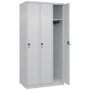 CP Spind Classic Plus lichtgrau 080000-30-S10008, 3 Schließfächer 90,0 x 50,0 x 185,0 cm