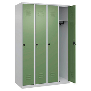 CP Spind Classic Plus lichtgrau, resedagrün 080000-40-S10006, 4 Schließfächer 120,0 x 50,0 x 185,0 cm