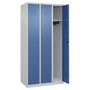 CP Spind Classic Plus lichtgrau, fernblau 080000-30-S10021, 3 Schließfächer 90,0 x 50,0 x 185,0 cm