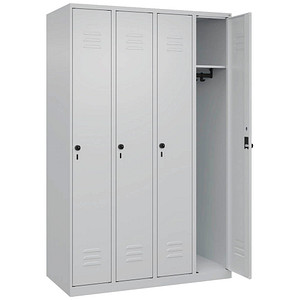CP Spind Classic Plus lichtgrau 080000-40-S10008, 4 Schließfächer 120,0 x 50,0 x 185,0 cm