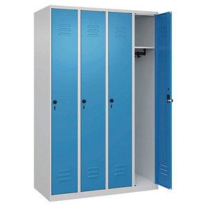 CP Spind Classic Plus lichtblau, lichtgrau 080000-40-S10004, 4 Schließfächer 120,0 x 50,0 x 185,0 cm