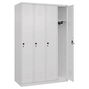 CP Spind Classic Plus verkehrsweiß 080000-40-S10012, 4 Schließfächer 120,0 x 50,0 x 185,0 cm