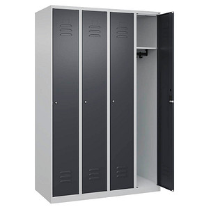 CP Spind Classic Plus anthrazitgrau, lichtgrau 080000-40-S10014, 4 Schließfächer 120,0 x 50,0 x 185,0 cm