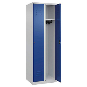 CP Spind Classic Plus lichtgrau, enzianblau 080000-20-S10015, 2 Schließfächer 60,0 x 50,0 x 185,0 cm