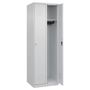 CP Spind Classic Plus lichtgrau 080000-20-S10022, 2 Schließfächer 60,0 x 50,0 x 185,0 cm