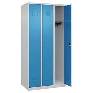CP Spind Classic Plus lichtblau, lichtgrau 080000-30-S10020, 3 Schließfächer 90,0 x 50,0 x 185,0 cm