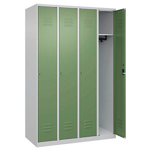 CP Spind Classic Plus lichtgrau, resedagrün 080000-40-S10021, 4 Schließfächer 120,0 x 50,0 x 185,0 cm