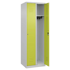 CP Spind Classic Plus clowngrün, lichtgrau 080000-20-S10029, 2 Schließfächer 60,0 x 50,0 x 185,0 cm