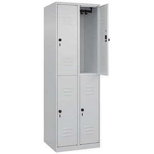 CP Spind Classic Plus lichtgrau 080300-20-S10008, 4 Schließfächer 60,0 x 50,0 x 185,0 cm