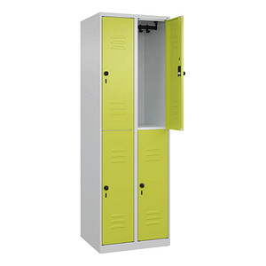 CP Spind Classic Plus clowngrün, lichtgrau 080300-20-S10009, 4 Schließfächer 60,0 x 50,0 x 185,0 cm