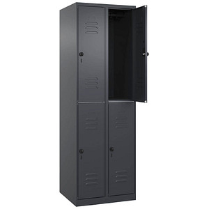 CP Spind Classic Plus anthrazitgrau 080300-20-S10010, 4 Schließfächer 60,0 x 50,0 x 185,0 cm