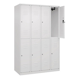 CP Spind Classic Plus verkehrsweiß 080300-40-S10036, 8 Schließfächer 120,0 x 50,0 x 185,0 cm