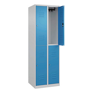 CP Spind Classic Plus lichtblau, lichtgrau 080300-20-S10027, 4 Schließfächer 60,0 x 50,0 x 185,0 cm