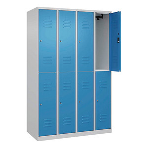 CP Spind Classic Plus lichtblau, lichtgrau 080300-40-S10030, 8 Schließfächer 120,0 x 50,0 x 185,0 cm