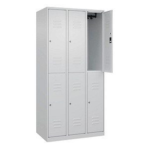 CP Spind Classic Plus lichtgrau 080300-30-S10032, 6 Schließfächer 90,0 x 50,0 x 185,0 cm