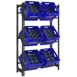 Simonrack Getränkekistenregal SIMONBOTTLE 3 8425437129636 anthrazit 80,0 x 30,0 x 180,0 cm