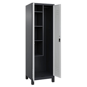 CP Putzmittelschrank Classic Plus 080110-00-S10013 anthrazitgrau, lichtgrau 60,0 x 50,0 x 195,0 cm, aufgebaut