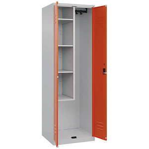 CP Putzmittelschrank Classic Plus 080100-00-S10013 lichtgrau, reinorange 60,0 x 50,0 x 185,0 cm, aufgebaut