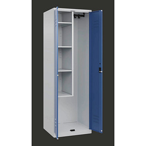 CP Putzmittelschrank Classic Plus 080100-00-S10018 fernblau, lichtgrau 60,0 x 50,0 x 185,0 cm, aufgebaut
