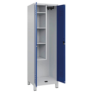 CP Putzmittelschrank Classic Plus 080110-00-S10018 enzianblau, lichtgrau 60,0 x 50,0 x 195,0 cm, aufgebaut