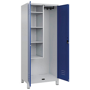 CP Putzmittelschrank Classic Plus 080110-02-S10003 enzianblau, lichtgrau 80,0 x 50,0 x 195,0 cm, aufgebaut