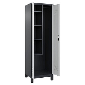 CP Putzmittelschrank Classic Plus 080110-00-S10034 anthrazitgrau, lichtgrau 60,0 x 50,0 x 195,0 cm, aufgebaut