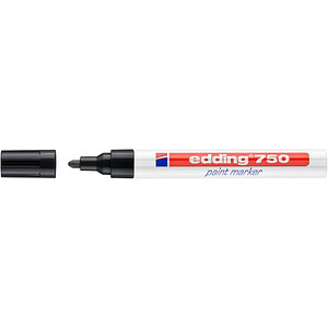 EDDING Lackmarker 750 Schwarz (4-750001)  Strichbreite 2-4mm