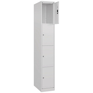 CP Schließfachschrank Classic Plus verkehrsweiß 080000-104-S10012, 4 Schließfächer 30,0 x 50,0 x 185,0 cm